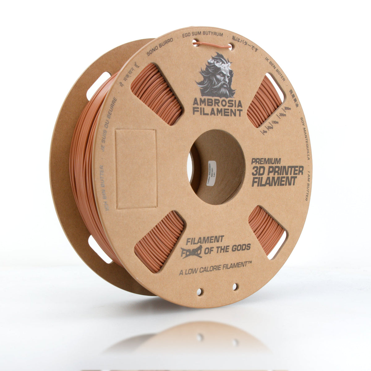 AMBROSIA PLA Filament of the Gods - 1KG Bambu AMS Friendly Cardboard Spools Premium 3D Printing Filament