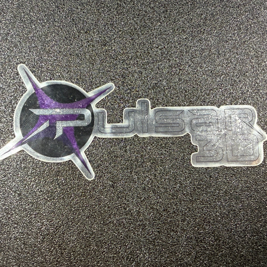 Pulsar3D Sticker – 4" x 2" Mirror Finish