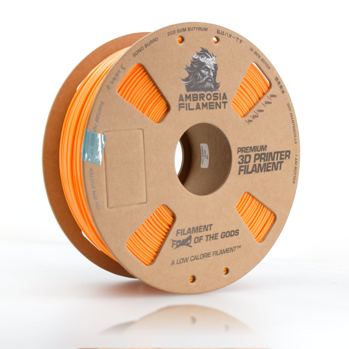 AMBROSIA PLA Filament of the Gods - 1KG Bambu AMS Friendly Cardboard Spools Premium 3D Printing Filament