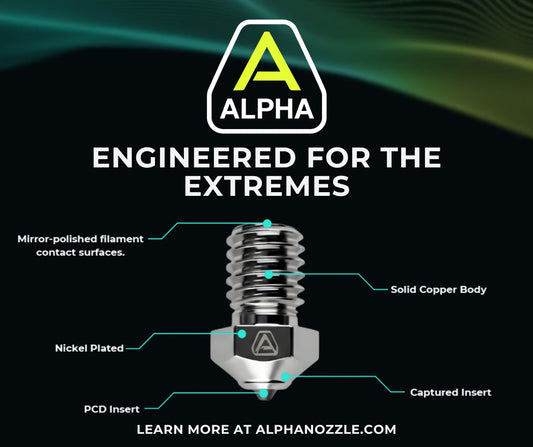 ALPHA PCD 3D Printer Nozzle – Hight temp Polycrystalline Diamond Nozzle