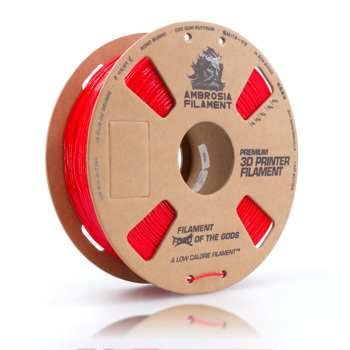 AMBROSIA TPU 95 Filament of the Gods - 1KG Cardboard Spools Premium 3D Printing Filament TPU95