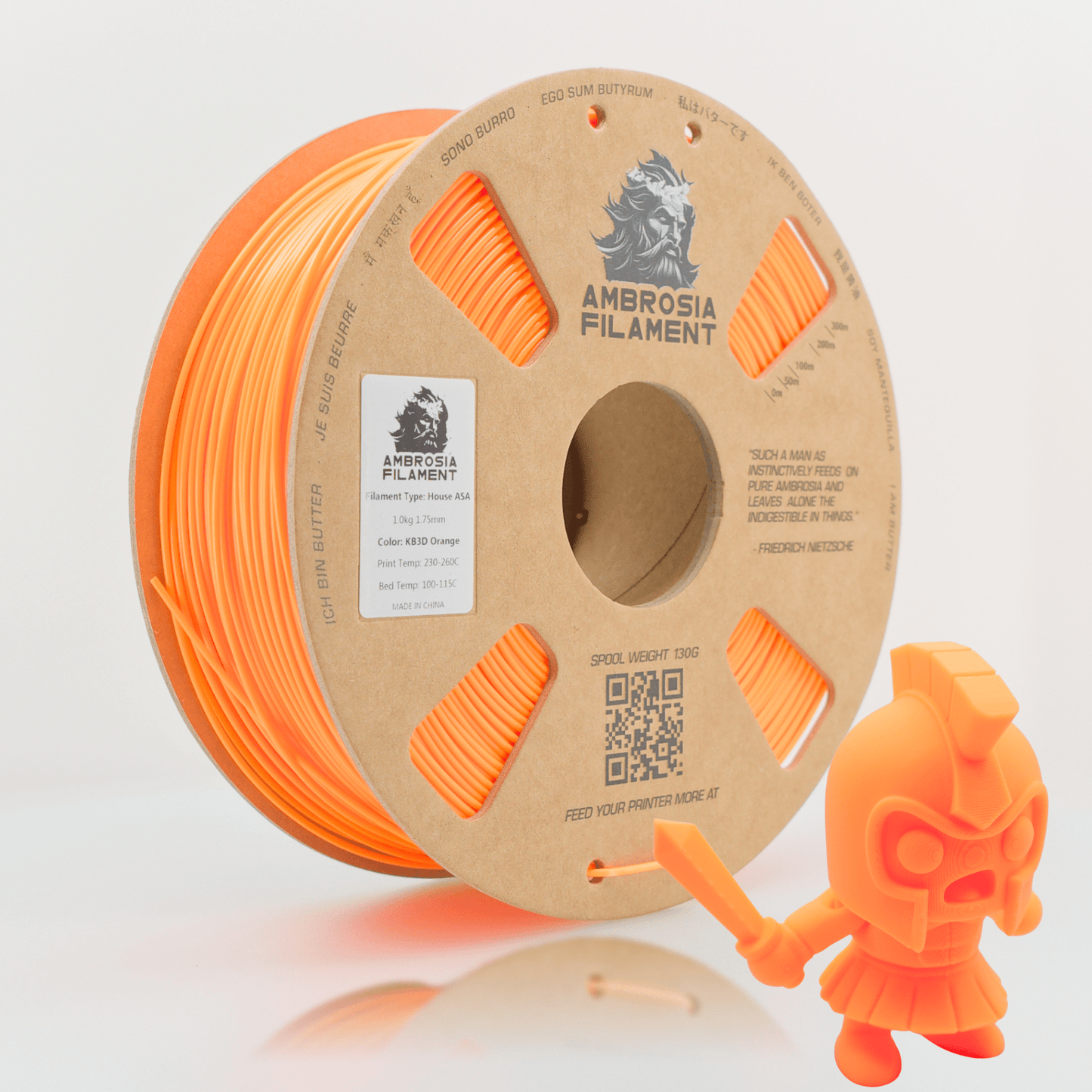 AMBROSIA ASA Filament of the Gods - 1KG Bambu AMS Friendly Cardboard Spools Premium 3D Printing Filament House ASA