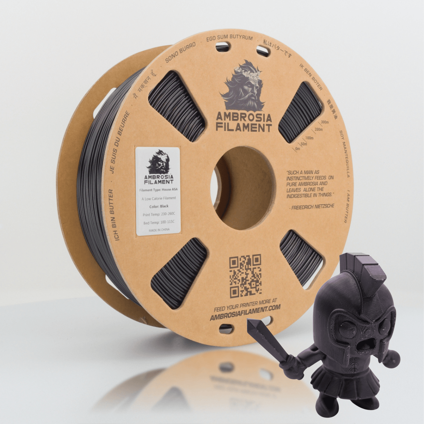 AMBROSIA ASA Filament of the Gods - 1KG Bambu AMS Friendly Cardboard Spools Premium 3D Printing Filament House ASA