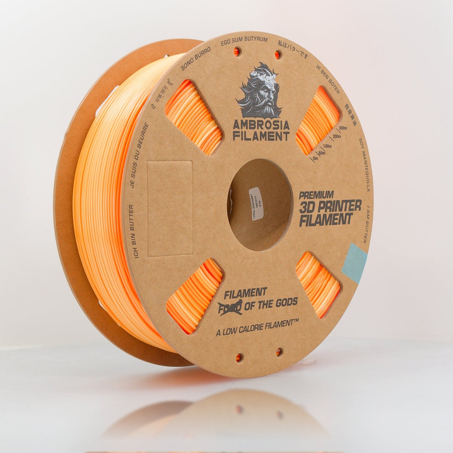 AMBROSIA PLA Filament of the Gods - 1KG Bambu AMS Friendly Cardboard Spools Premium 3D Printing Filament