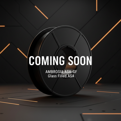 AMBROSIA ASA-GF Glass Filled ASA Filament of the Gods - 1KG Bambu AMS Friendly Cardboard Spools Premium 3D Printing Filament