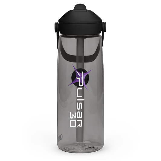 Flip straw water bottle